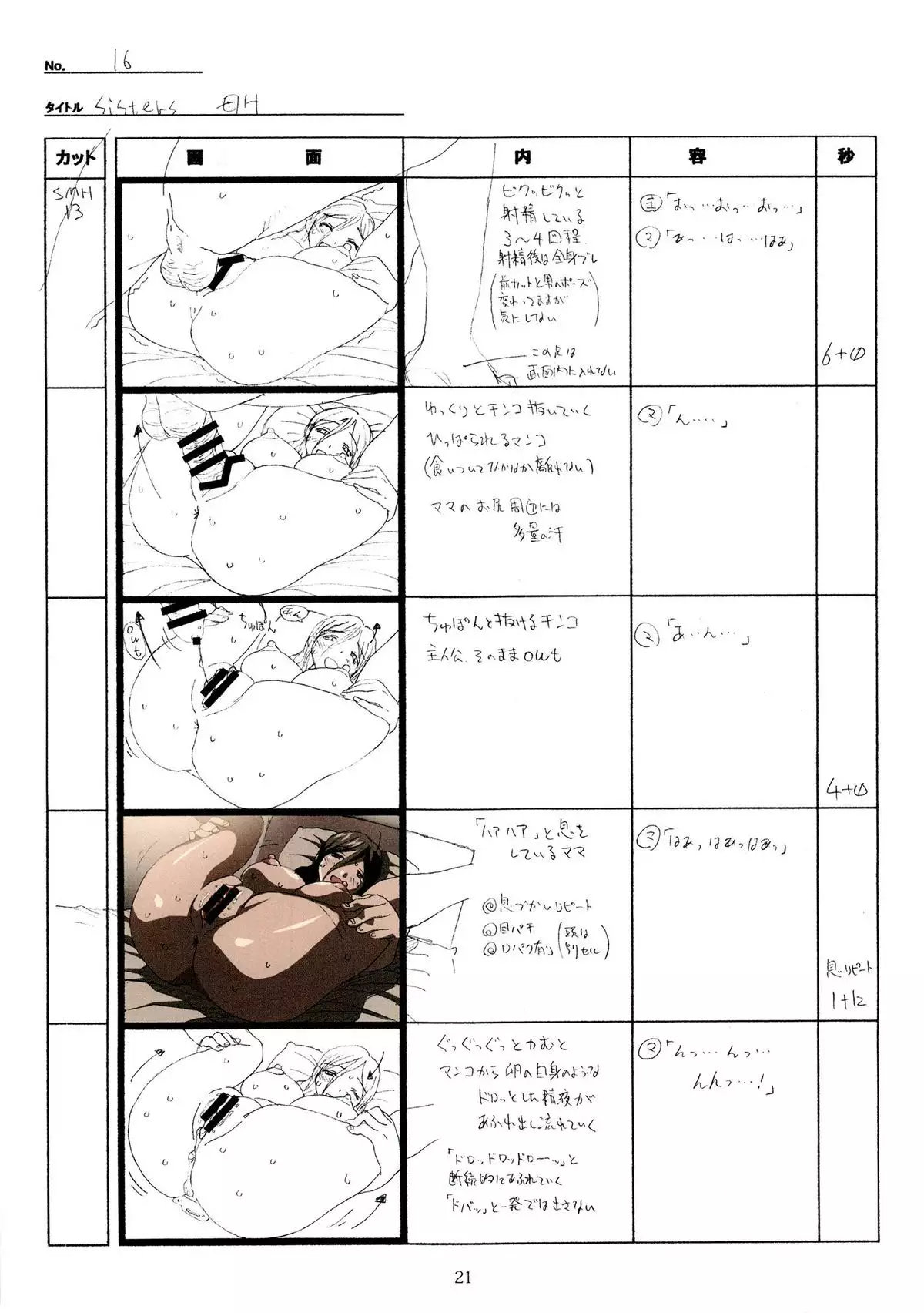 SISTERS -Natsu no Saigo no Hi- H Scene All Part Storyboard