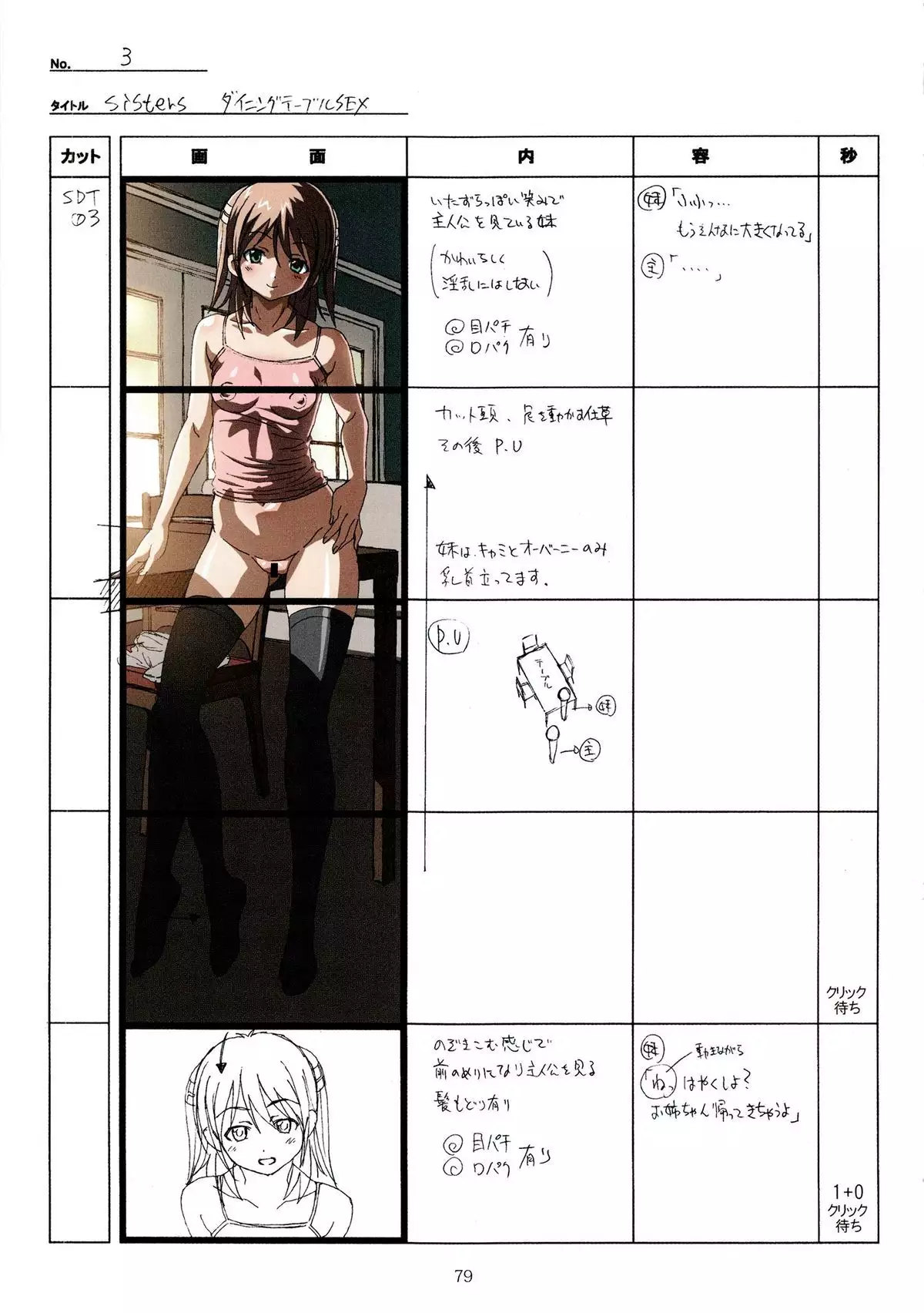 SISTERS -Natsu no Saigo no Hi- H Scene All Part Storyboard