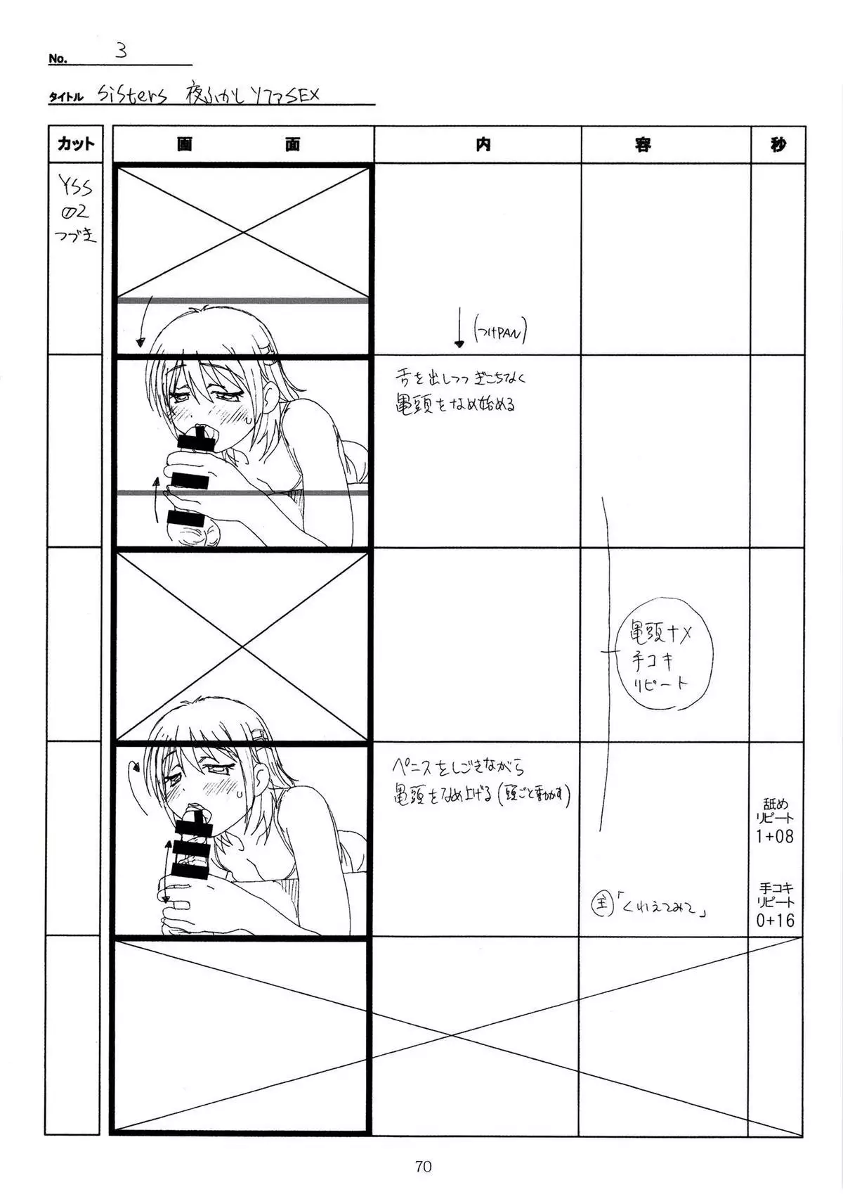 SISTERS -Natsu no Saigo no Hi- H Scene All Part Storyboard