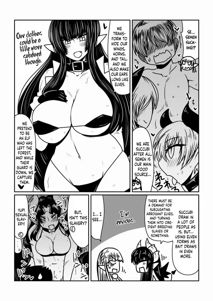 Elf-san to Succubus-san. | An Elf And A Succubus.